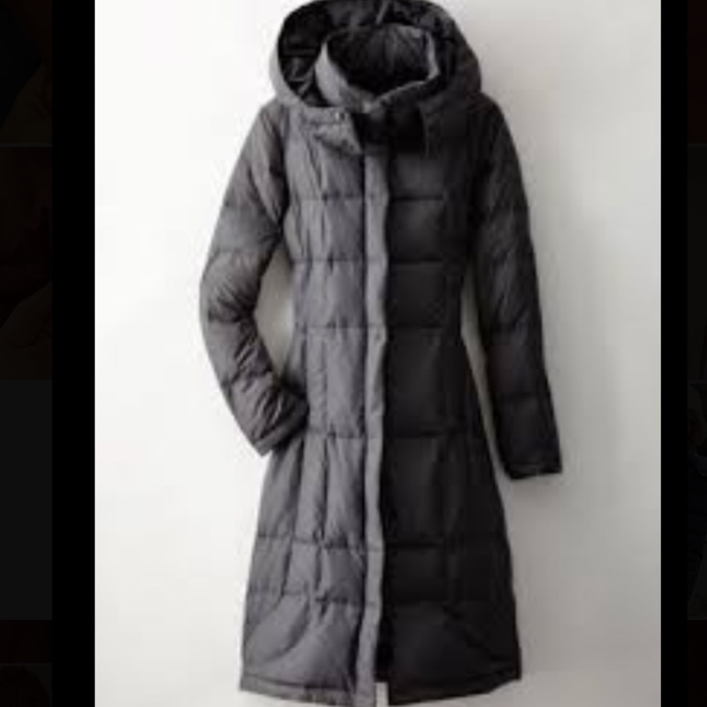 PINK Garnet Hill Modern Long Down Coat